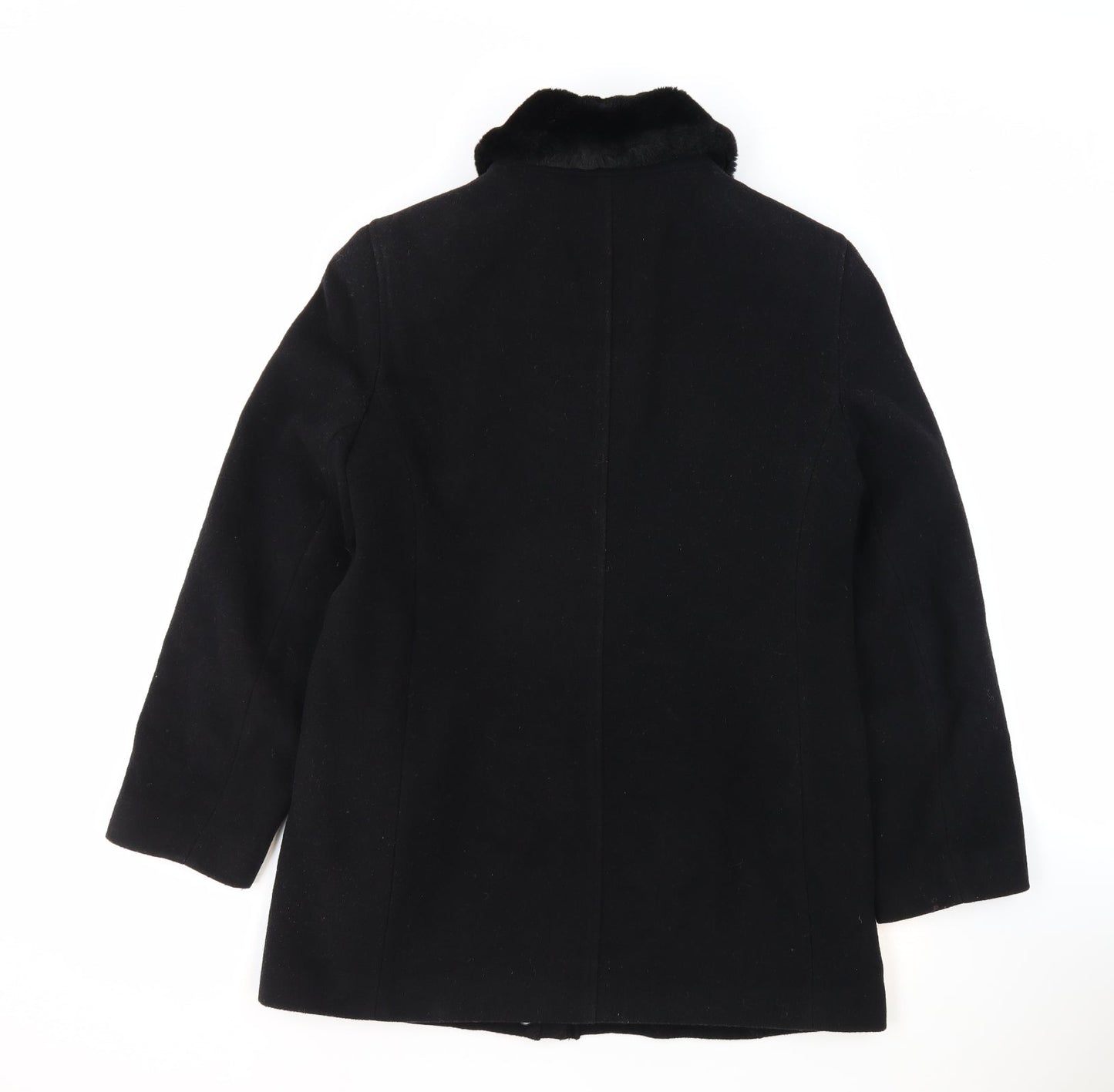 Womens UK Size 12 NuAge Black Overcoat