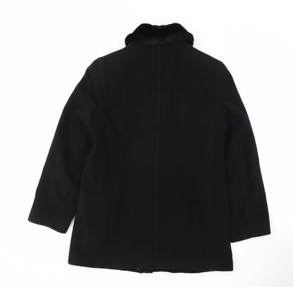 Womens UK Size 12 NuAge Black Overcoat