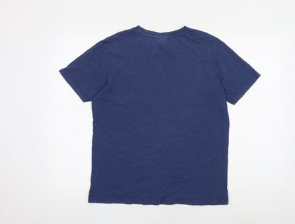 Hertha BSC Mens Blue Cotton T-Shirt Size S Round Neck