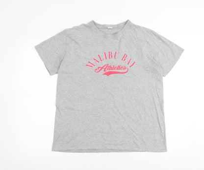 I SAW IT FIRST Womens Grey Polyester Basic T-Shirt Size M Round Neck - Malibu Bay Athletic