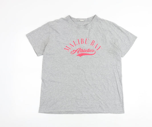 I SAW IT FIRST Womens Grey Polyester Basic T-Shirt Size M Round Neck - Malibu Bay Athletic