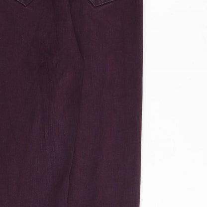 Topshop Womens Purple Cotton Skinny Jeans Size 26 in Regular Zip