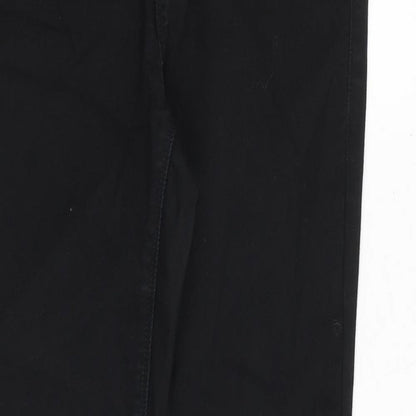 Country Road Womens Black Cotton Skinny Jeans Size 6 Slim Zip