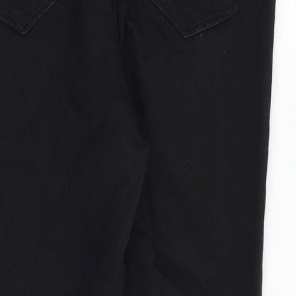 Country Road Womens Black Cotton Skinny Jeans Size 6 Slim Zip
