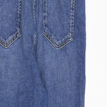 ASOS Womens Blue Cotton Tapered Jeans Size 32 in L32 in Regular Zip