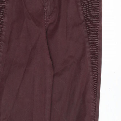 Womens UK Size 12 Zara Regular Fit  Red Trousers