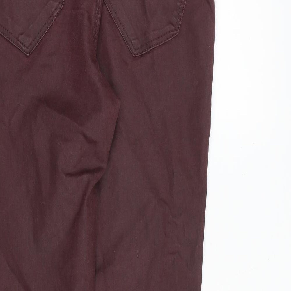 Womens UK Size 12 Zara Regular Fit  Red Trousers
