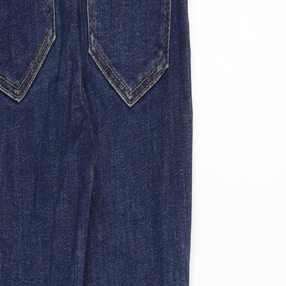 Zara Womens Blue Cotton Skinny Jeans Size 6 Slim Zip
