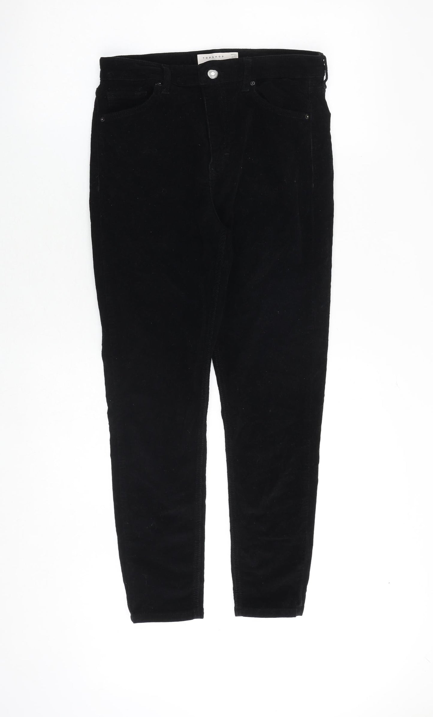 Womens UK Size 30 in Topshop Regular Fit  Black Trousers