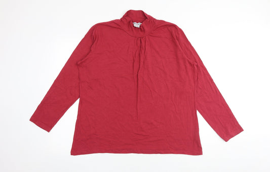 Womens UK Size 20 Atlas For Women Red Basic Blouse