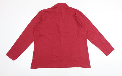 Womens UK Size 20 Atlas For Women Red Basic Blouse