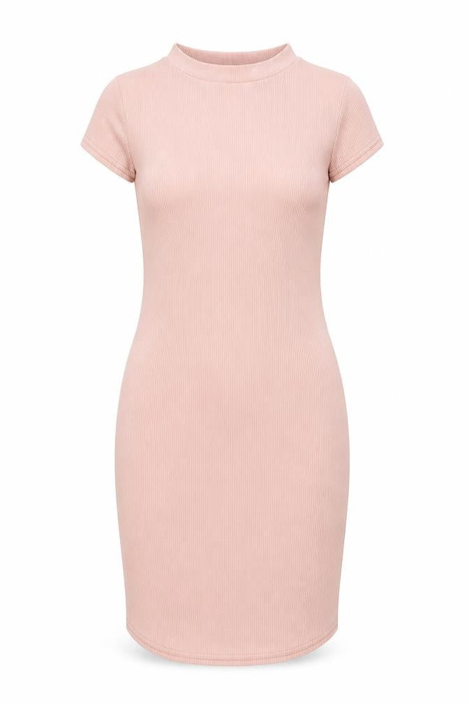 PRETTYLITTLETHING Womens Pink Polyester Bodycon Size 8 Round Neck Pullover