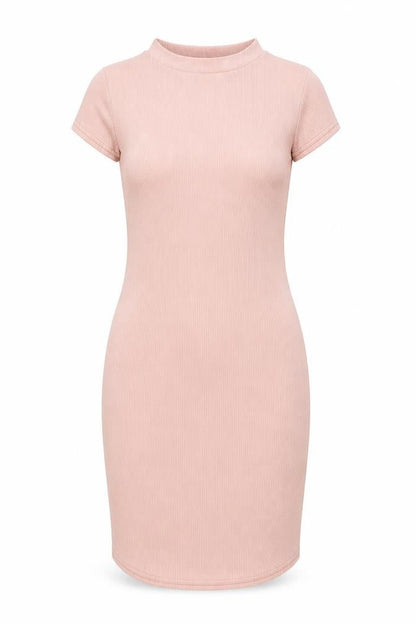 PRETTYLITTLETHING Womens Pink Polyester Bodycon Size 8 Round Neck Pullover