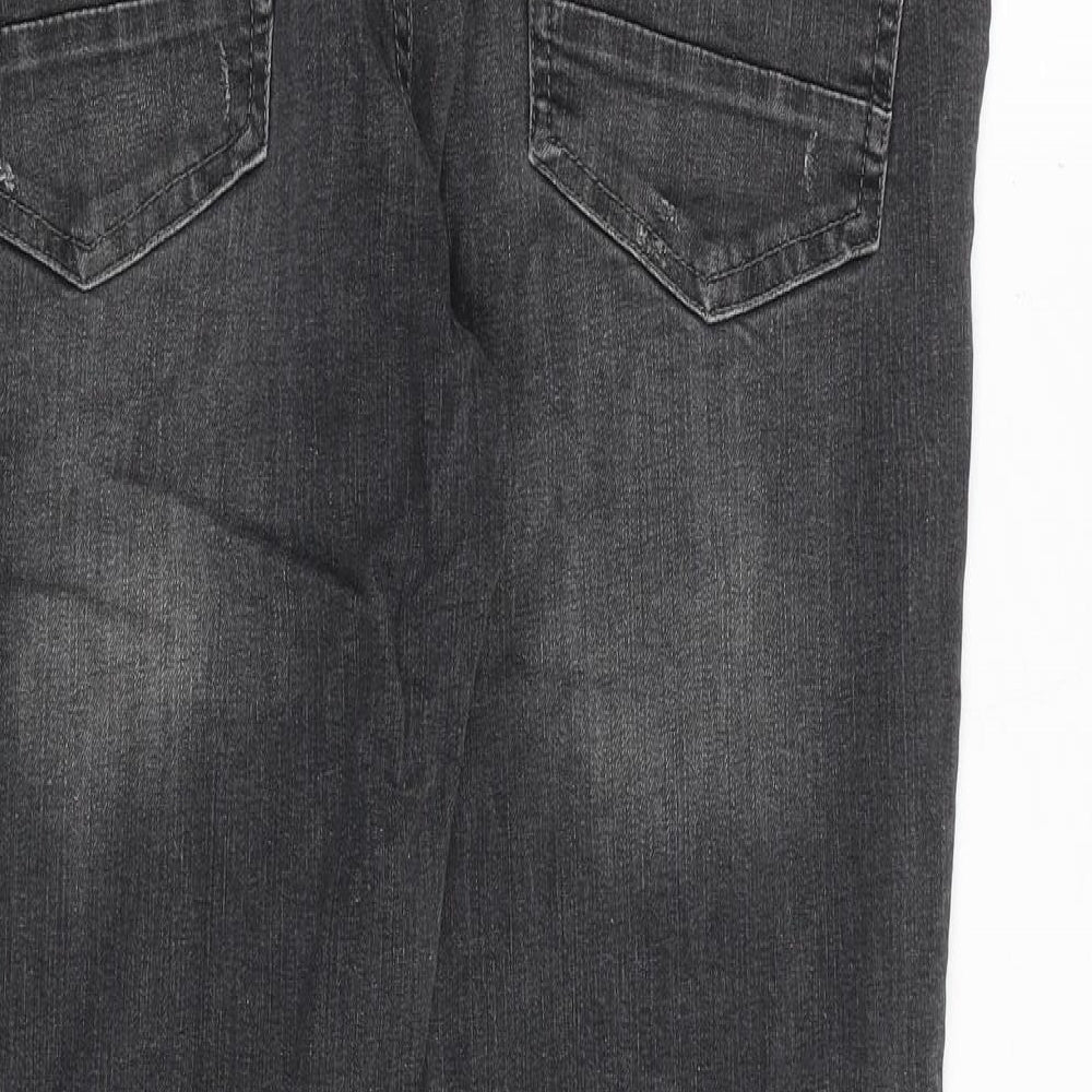 Burton Mens Grey Cotton Tapered Jeans Size 30 in Regular Zip - Short Leg