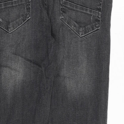 Burton Mens Grey Cotton Tapered Jeans Size 30 in Regular Zip - Short Leg