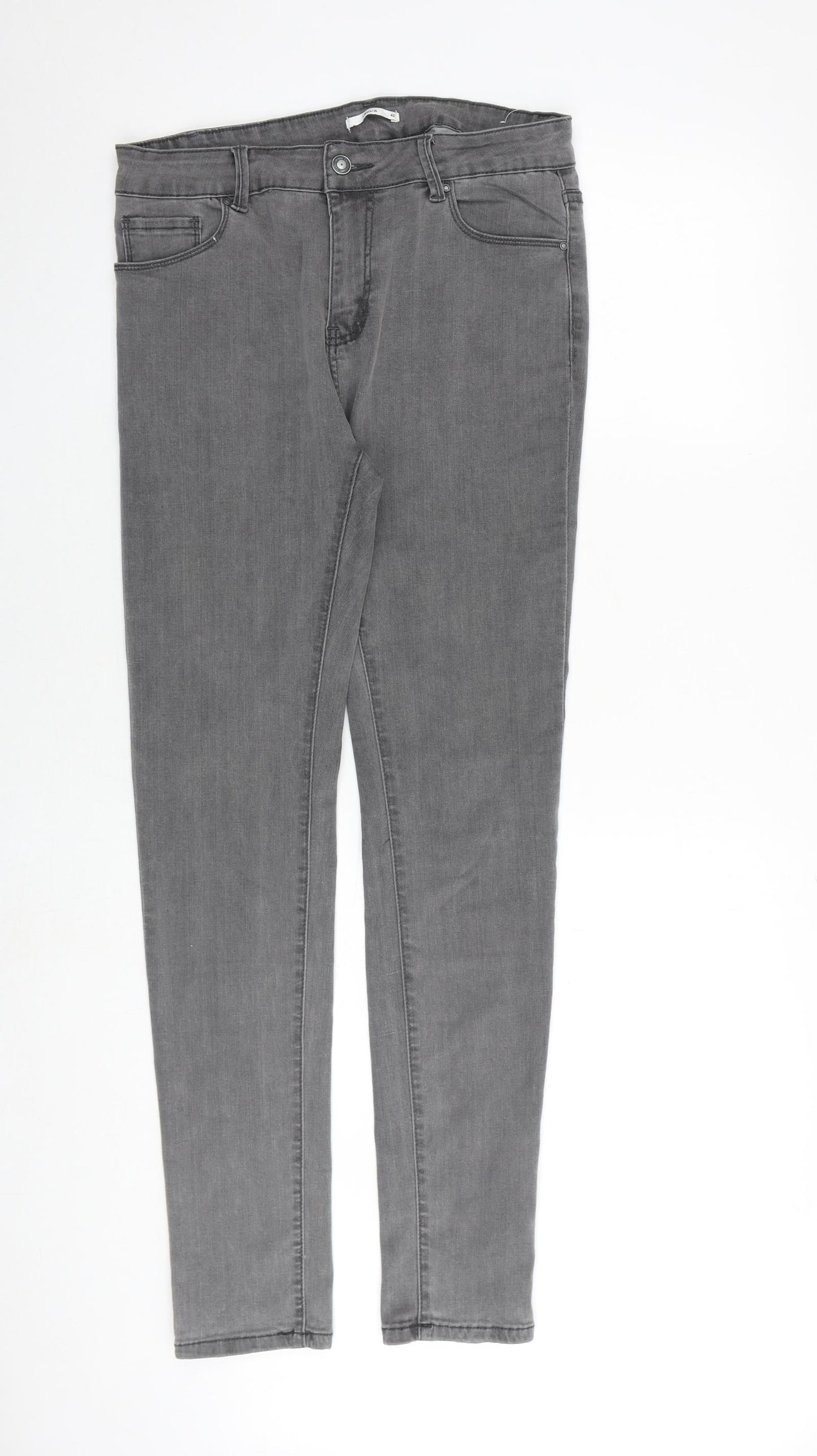 Womens UK Size 14 Laulia Regular Fit Skinny Grey Jeans