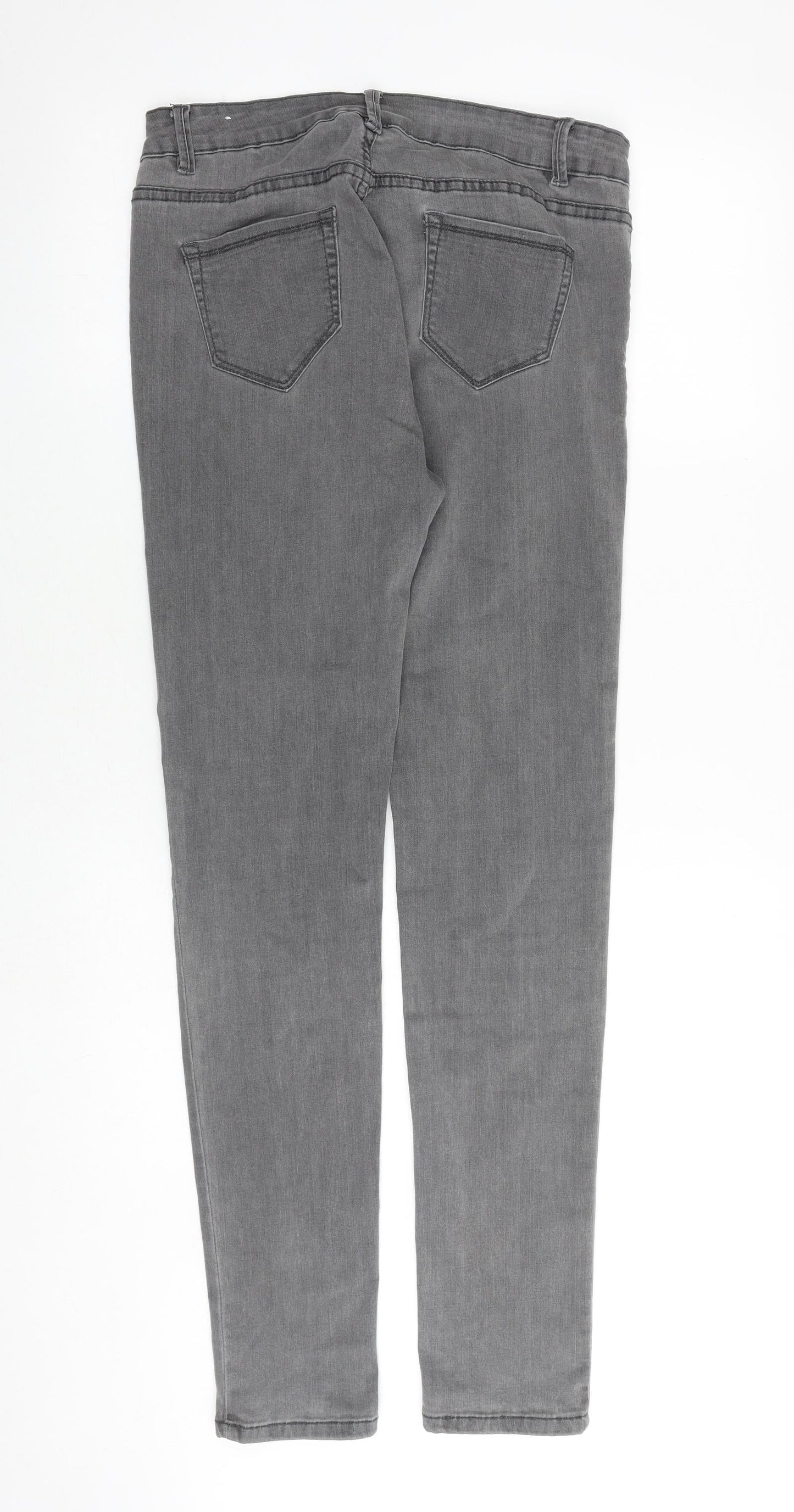 Womens UK Size 14 Laulia Regular Fit Skinny Grey Jeans