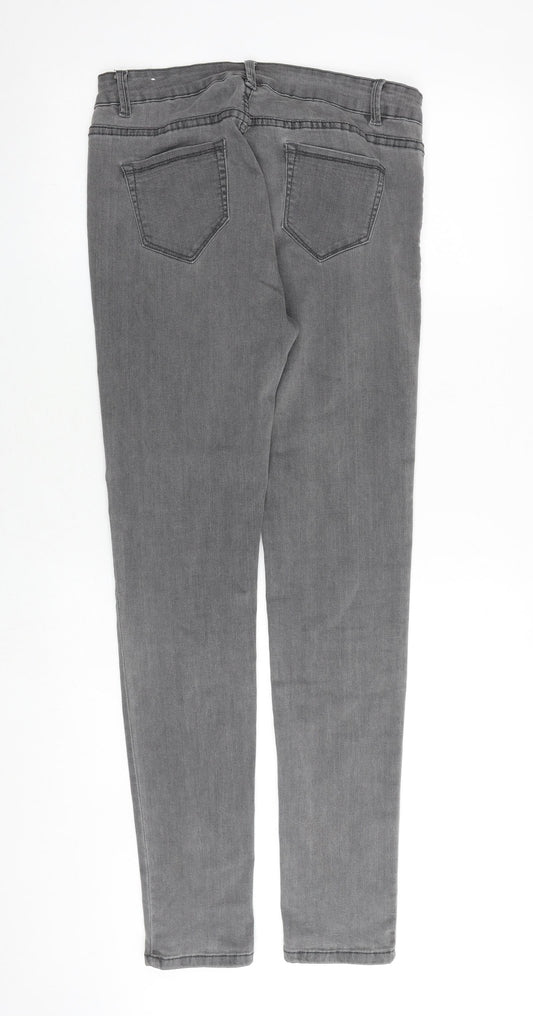 Womens UK Size 14 Laulia Regular Fit Skinny Grey Jeans