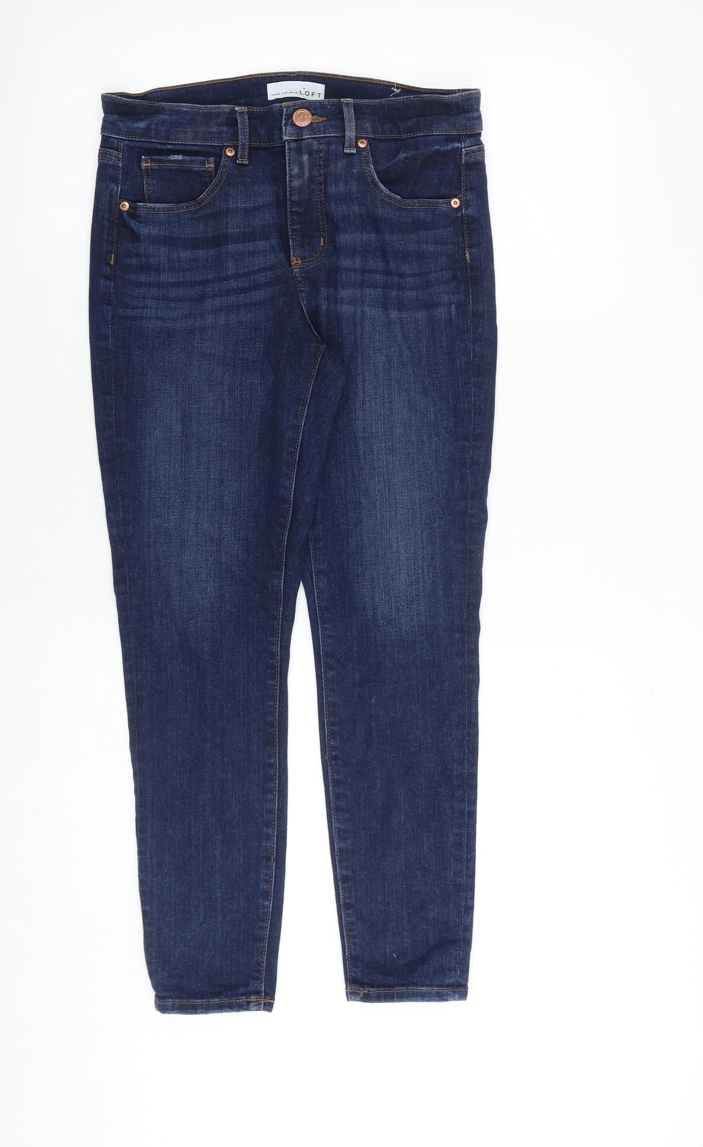 Womens UK Size 6 LOFT Regular Fit Skinny Blue Jeans