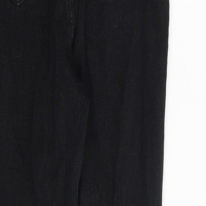 In the Style Womens Black Cotton Mom Jeans Size 8 Regular Zip