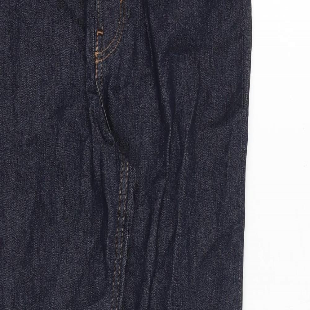 H&M Girls Blue Cotton Skinny Jeans Size 13-14 Years Regular Zip