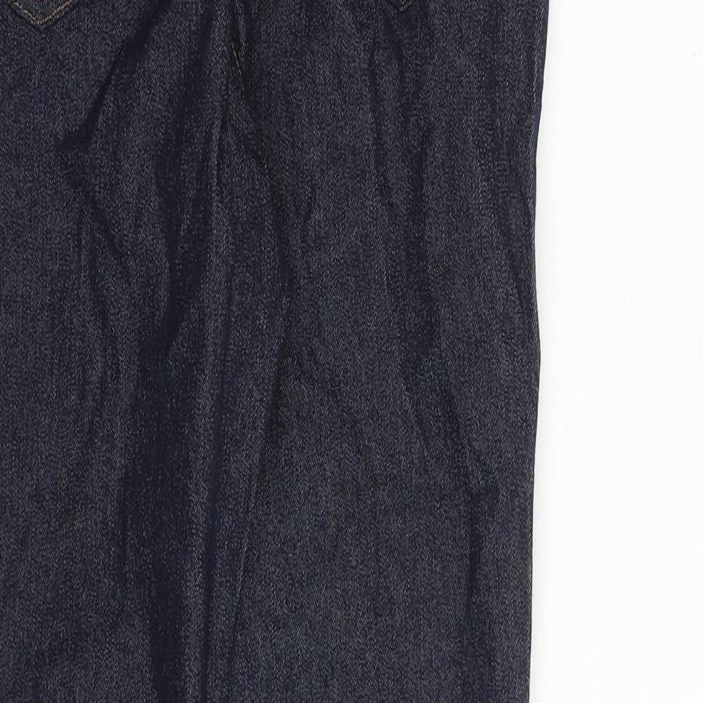 H&M Girls Blue Cotton Skinny Jeans Size 13-14 Years Regular Zip