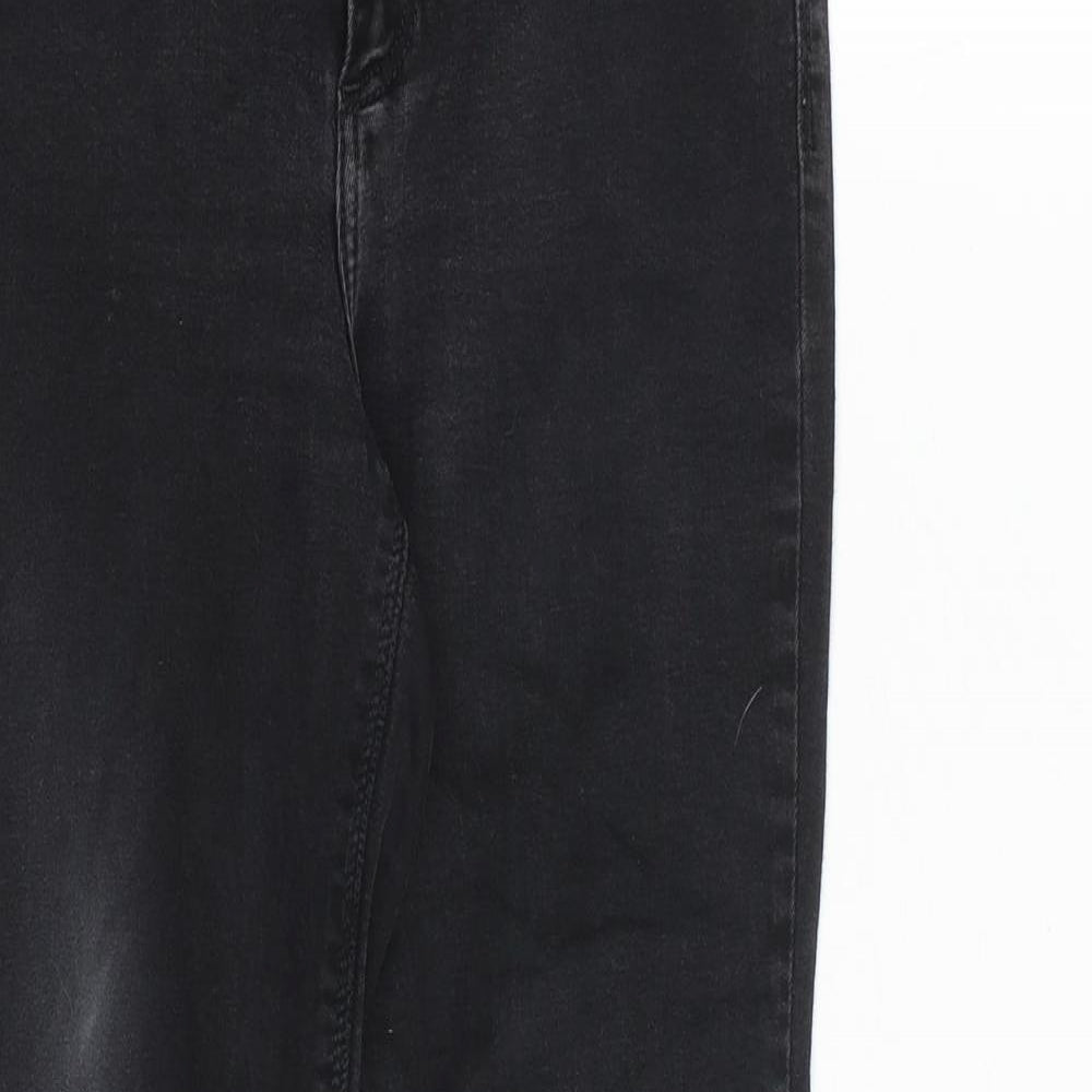 River Island Womens Black Cotton Skinny Jeans Size 8 Slim Zip