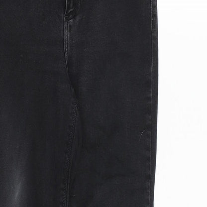 River Island Womens Black Cotton Skinny Jeans Size 8 Slim Zip