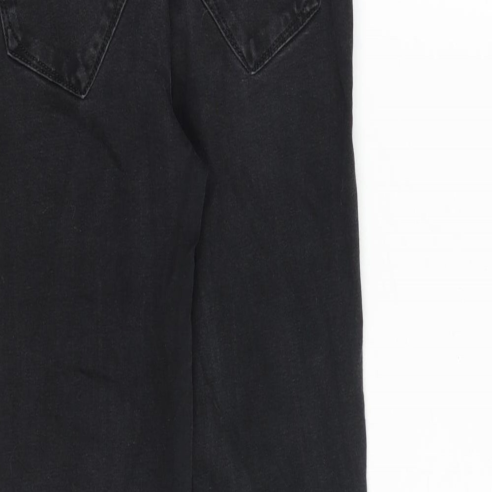 River Island Womens Black Cotton Skinny Jeans Size 8 Slim Zip
