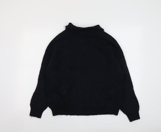 Womens UK Size L Marks and Spencer Blue Henley Jumper