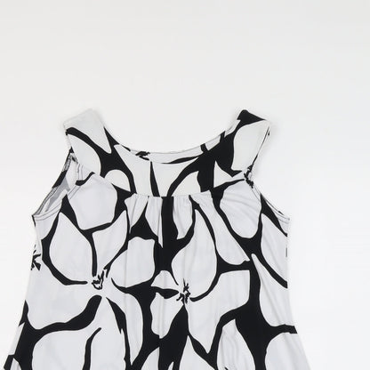 Womens UK Size M Saloos White Basic Tank