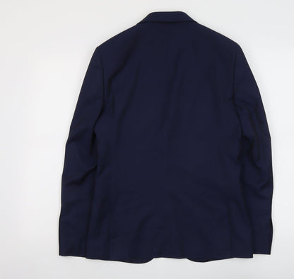 Mens UK Size 36 Moss London Regular Blue Suit Jacket