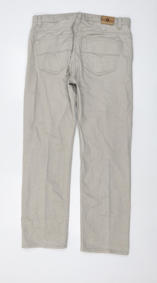 Blue Harbour Womens Beige Cotton Straight Jeans Size 36 in L31 in Regular Button