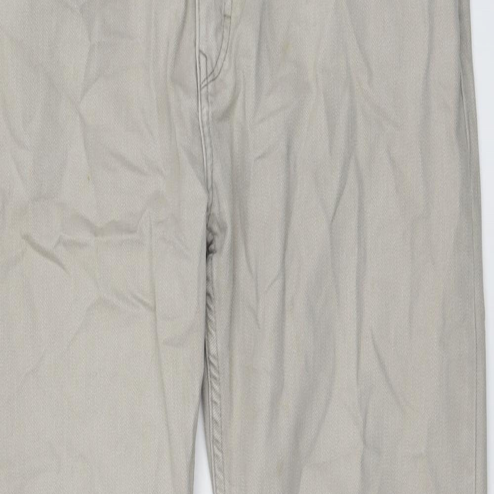 Blue Harbour Womens Beige Cotton Straight Jeans Size 36 in L31 in Regular Button