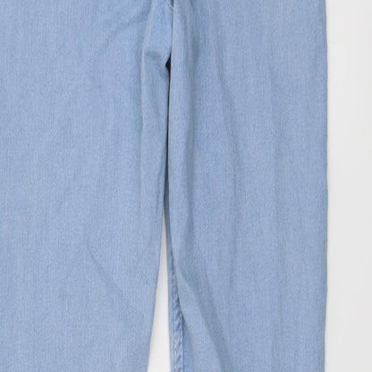 PRETTYLITTLETHING Womens Blue Cotton Skinny Jeans Size 6 L29 in Regular Button