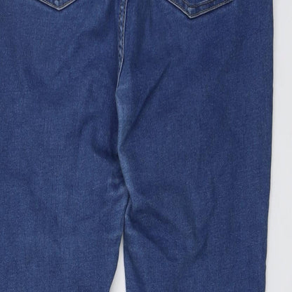 365 Denim Womens Blue Cotton Skinny Jeans Size 14 L25 in Regular Button