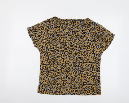 Womens UK Size 6 Marks and Spencer Brown Basic Blouse