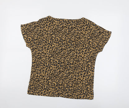 Womens UK Size 6 Marks and Spencer Brown Basic Blouse