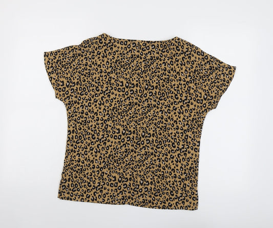 Womens UK Size 6 Marks and Spencer Brown Basic Blouse