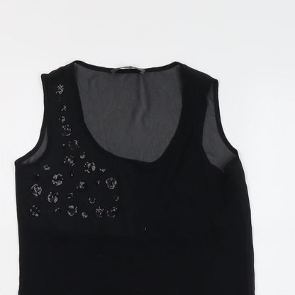 Womens UK Size 6 Marks and Spencer Black Basic Tank