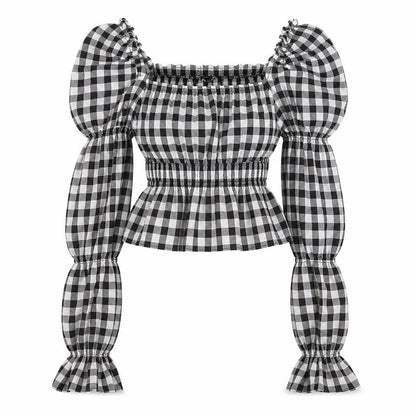 Womens UK Size 2XS H&M Black Cropped Blouse
