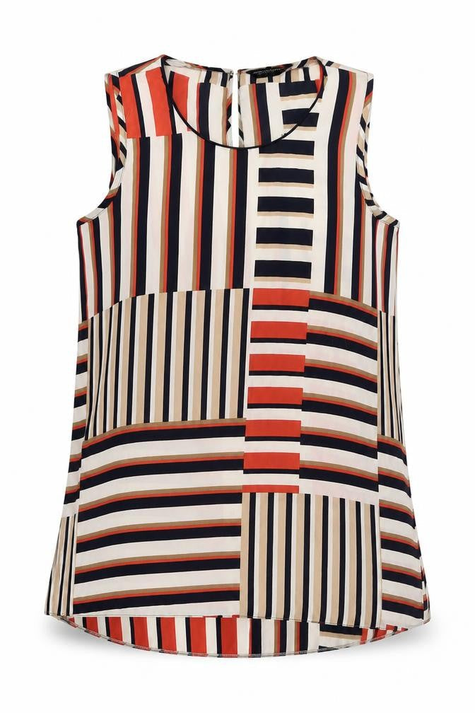 Womens UK Size 10 Dorothy Perkins Multicoloured Basic Blouse