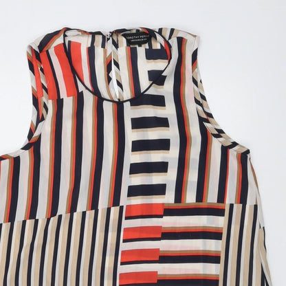 Womens UK Size 10 Dorothy Perkins Multicoloured Basic Blouse
