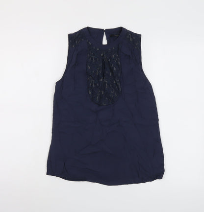 Womens UK Size 8 Oasis Blue Basic Blouse
