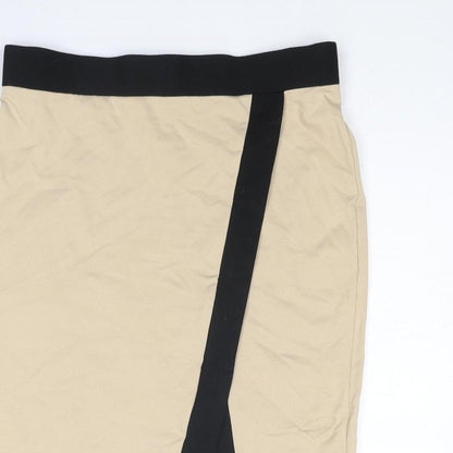 Debenhams Womens Beige Viscose Straight & Pencil Skirt Size 12