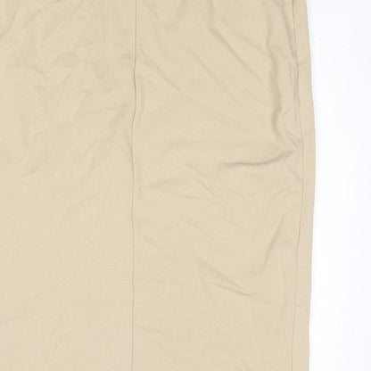 Debenhams Womens Beige Viscose Straight & Pencil Skirt Size 12