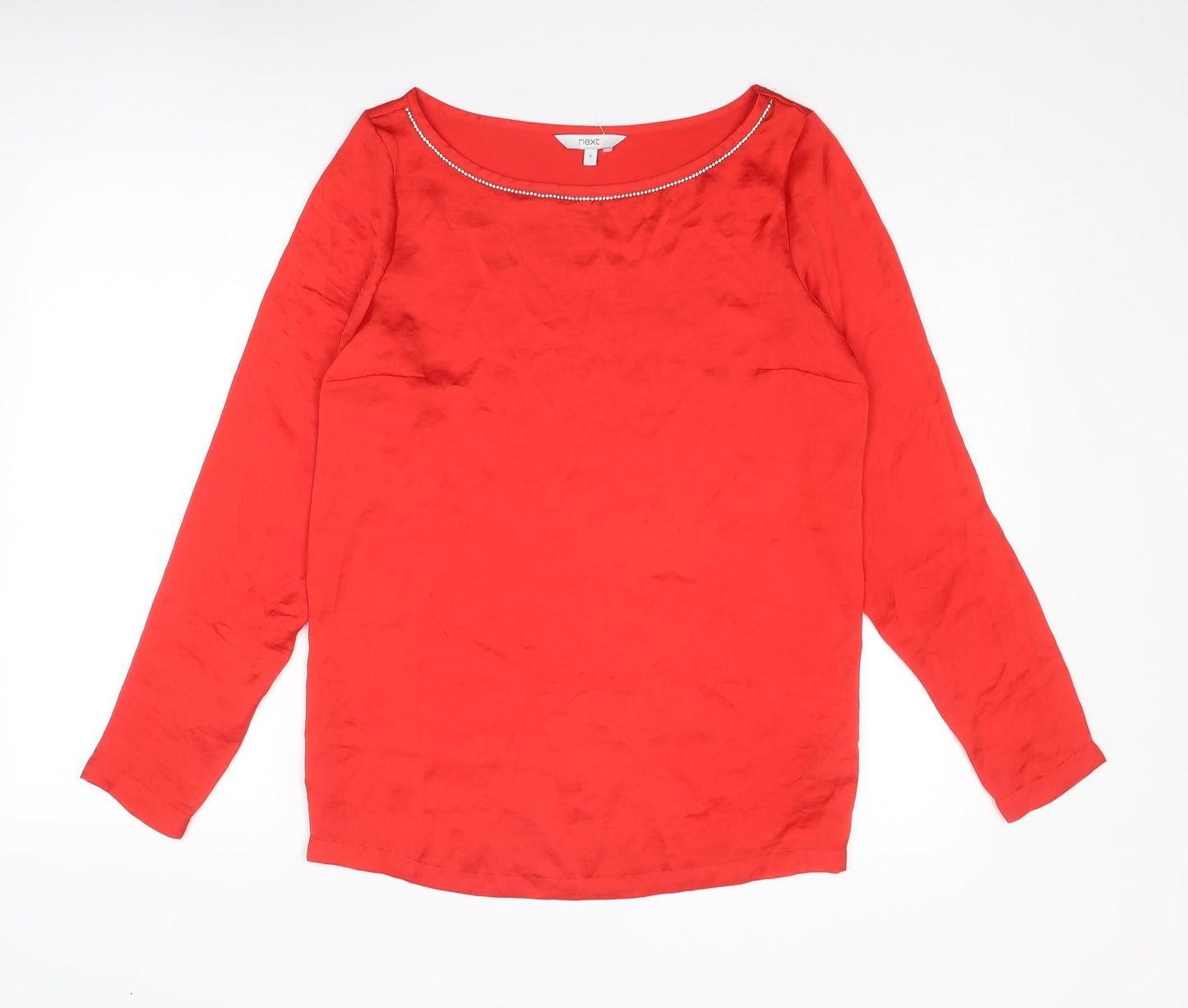 Womens UK Size 6 NEXT Red Basic T-Shirt