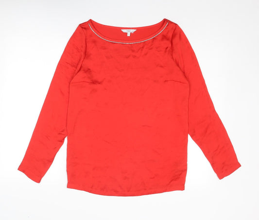 Womens UK Size 6 NEXT Red Basic T-Shirt