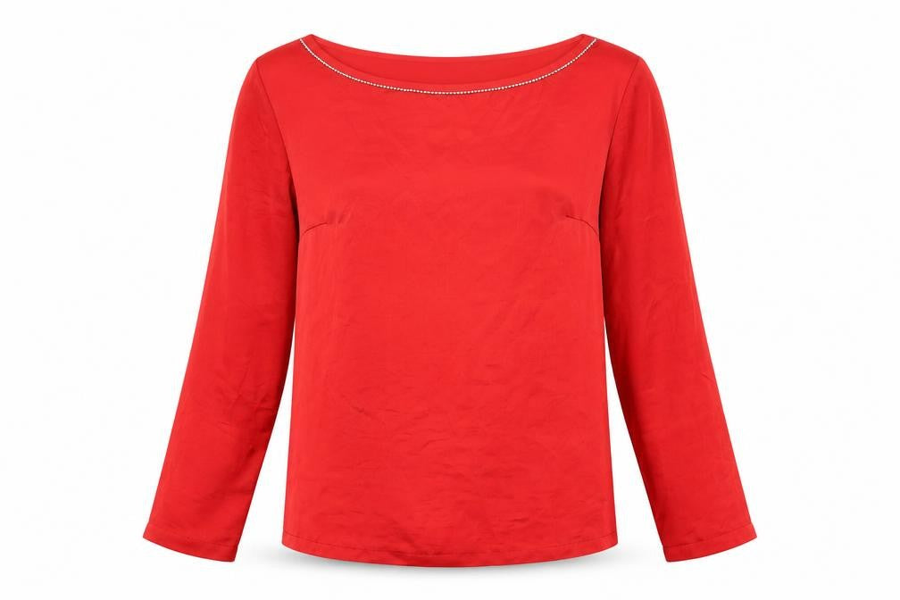 Womens UK Size 6 NEXT Red Basic T-Shirt