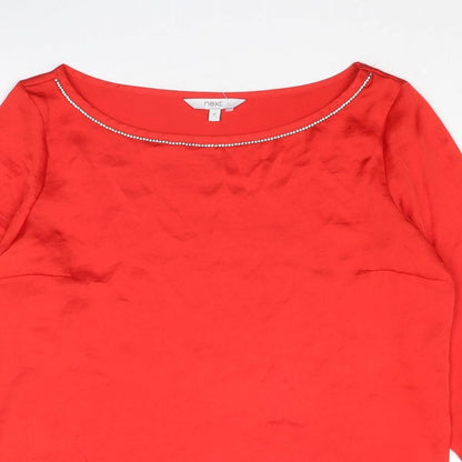 Womens UK Size 6 NEXT Red Basic T-Shirt